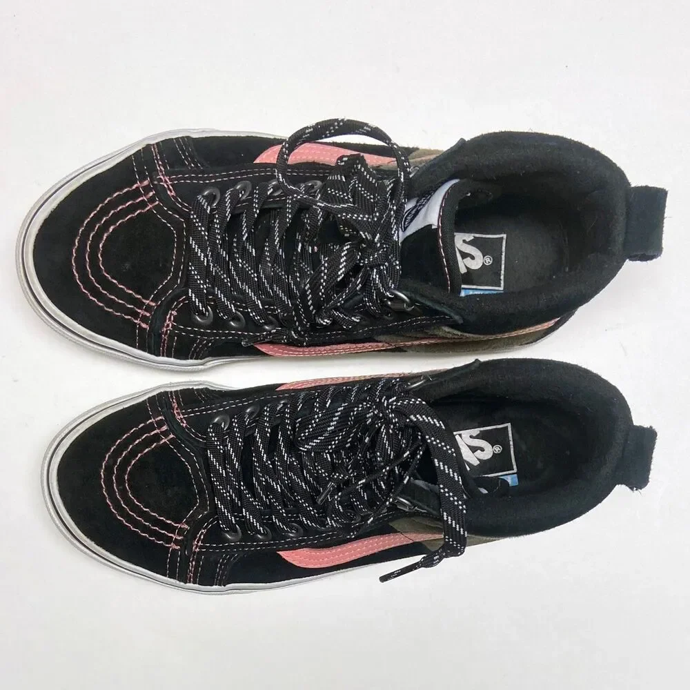 Vans Sk8-Hi Unisex Shoes Women's 7.5 / Men's 6 Black Pink HEIQ ECO DRY 721356